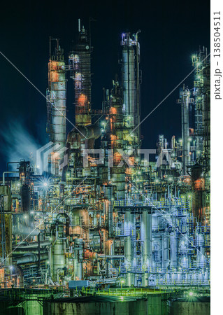 工業地帯の魅力を捉えた和歌山製油所のナイトビュー 138504511