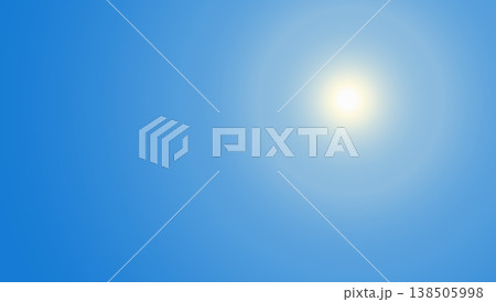 Sky blue background. Light white clouds on summer abstract clear day. Bright vector gradient pattern. Cloudy air sun weather nature texture. Meteorology sunny landscape horizon. Spring heaven backdrop 138505998