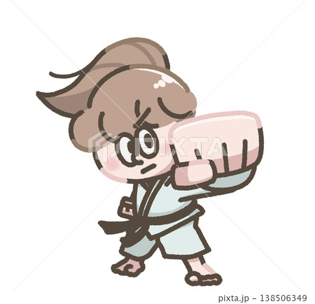 空手をする子どものイラスト 138506349