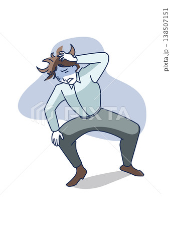 説明するビジネスマン(疲れ) 説明するビジネスマン(疲れ) 138507151