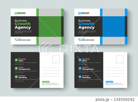 Creative corporate business postcard EDDM design template. Printable design for event card, greeting card and invitation template. 138508292