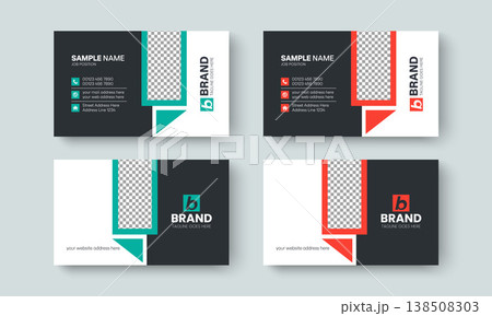 Modern creative business card or visiting card design template. Multipurpose design for identity card, contact, branding, stationery design layout template. Modern creative business card or visiting card design template. Multipurpose design for identity card, contact, branding, stationery design layout template. 138508303