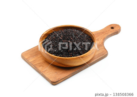 Dried Isot Pepper Flakes in a Wooden Bowl Isolated on White Background - Traditional Turkish Chili Dried Isot Pepper Flakes in a Wooden Bowl Isolated on White Background - Traditional Turkish Chili 138508366