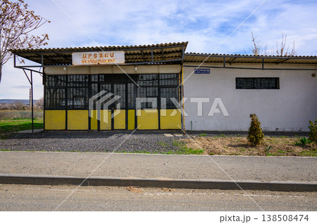 Rustic structure with faded colors stands alone Rustic structure with faded colors stands alone 138508474