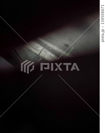 Light beam illuminating asphalt road in prague Light beam illuminating asphalt road in prague 138508871