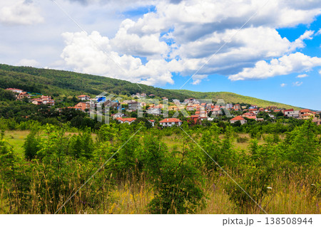 View of Sveti Vlas town and the Balkan mountains in Bulgaria View of Sveti Vlas town and the Balkan mountains in Bulgaria 138508944