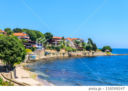 View of the embankment of the old town of Nessebar, Bulgaria View of the embankment of the old town of Nessebar, Bulgaria 138509247