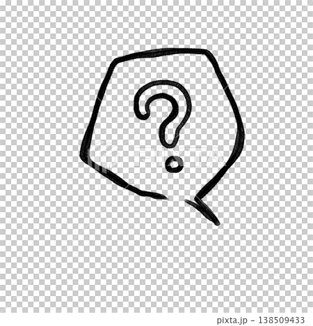 はてな 吹き出し 線画 はてな 吹き出し 線画 138509433