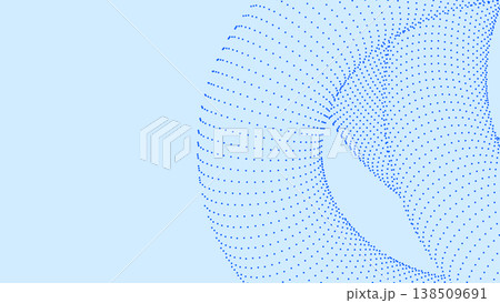 Abstract 3D dotted shape on clean minimalist background. Modern futuristic geometric composition for digital, technology, data, and creative design concepts. Abstract 3D dotted shape on clean minimalist background. Modern futuristic geometric composition for digital, technology, data, and creative design concepts. 138509691