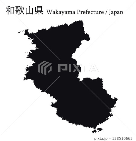 日本のベクターイラスト地図素材:和歌山県全体地図 日本のベクターイラスト地図素材:和歌山県全体地図 138510663