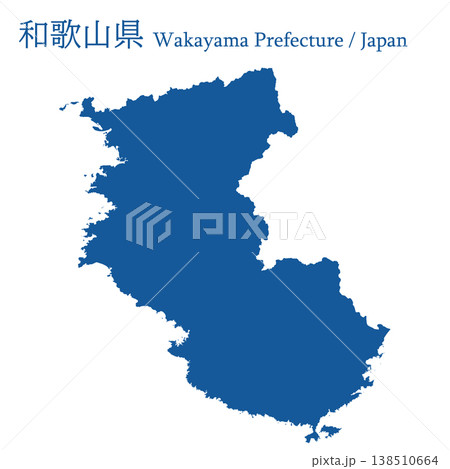 日本のベクターイラスト地図素材:和歌山県全体地図 日本のベクターイラスト地図素材:和歌山県全体地図 138510664