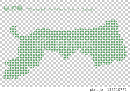 日本のベクターイラスト地図素材：鳥取県全体地図 138510771