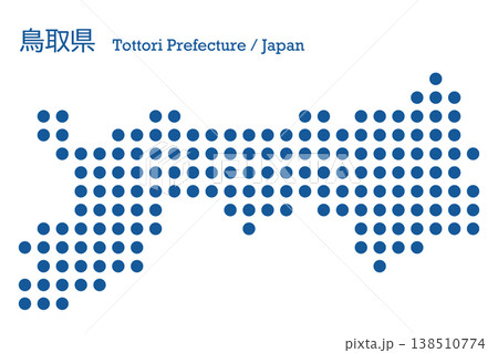 日本のベクターイラスト地図素材：鳥取県全体地図 138510774