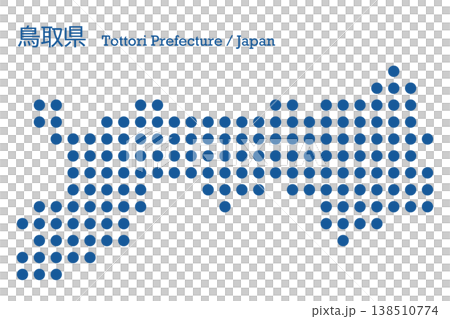 日本のベクターイラスト地図素材：鳥取県全体地図 138510774
