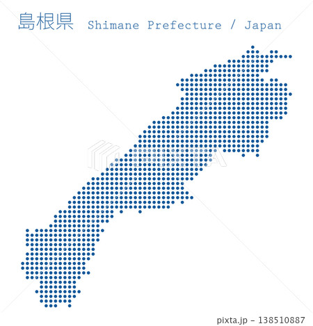 日本のベクターイラスト地図素材:島根県全体地図 日本のベクターイラスト地図素材:島根県全体地図 138510887