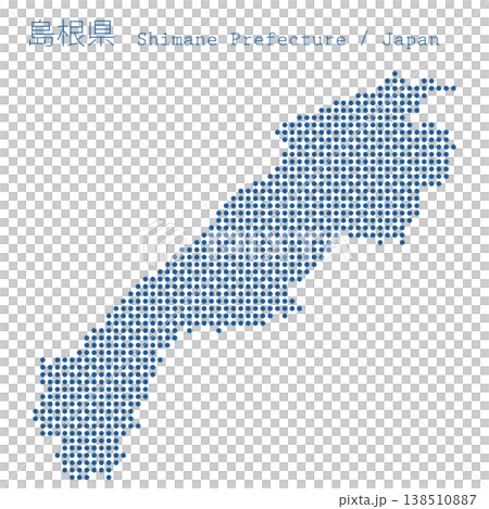 日本のベクターイラスト地図素材:島根県全体地図 日本のベクターイラスト地図素材:島根県全体地図 138510887