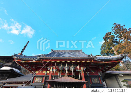 桜川市　雨引山　楽法寺　雨引観音　本堂　快晴 138511324