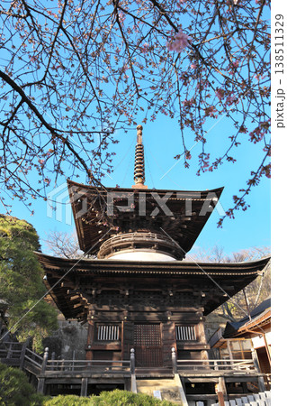 桜川市 雨引山 楽法寺 雨引観音 多宝塔 快晴 桜川市 雨引山 楽法寺 雨引観音 多宝塔 快晴 138511329