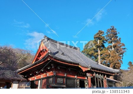 桜川市 雨引山 楽法寺 雨引観音 本堂 快晴 桜川市 雨引山 楽法寺 雨引観音 本堂 快晴 138511343