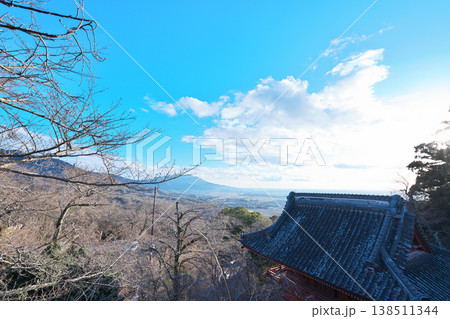 桜川市　雨引山　楽法寺からの風景　快晴 138511344