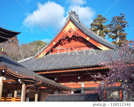 桜川市　雨引山　楽法寺　雨引観音　本堂　快晴 138511348