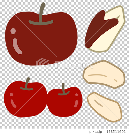 Illustration set of apples Illustration set of apples 138511691