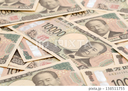 一万円札の背景 一万円札の背景 138511755