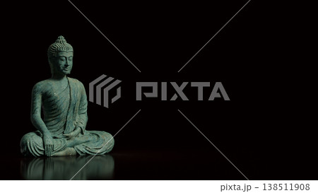 Ancient Buddha Statue Meditation Spiritual Zen Concept 3d render. Ancient Buddha Statue Meditation Spiritual Zen Concept 3d render. 138511908