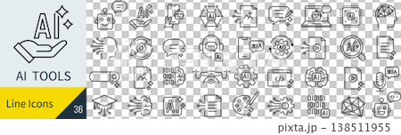 AIツールに関するアイコンセット 138511955