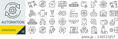 自動化に関するアイコンセット 自動化に関するアイコンセット 138511957