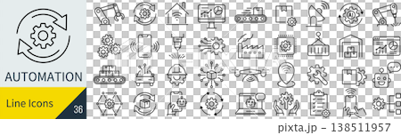 自動化に関するアイコンセット 自動化に関するアイコンセット 138511957