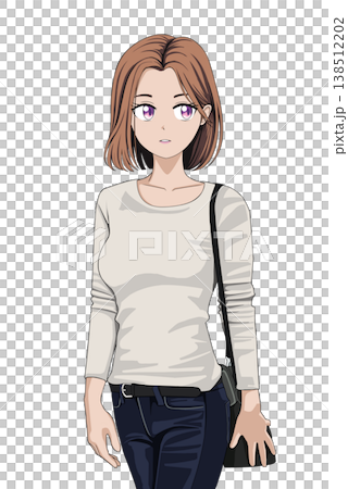 休閒服裝的女性 休閒服裝的女性 138512202