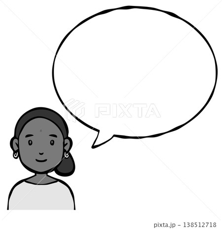 フキダシ　人物・女性・外国人・国籍 138512718