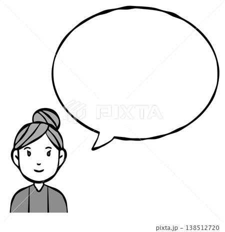 フキダシ 人物・女性・外国人・国籍 フキダシ 人物・女性・外国人・国籍 138512720