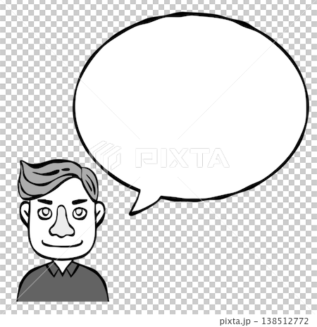 フキダシ　人物・男性・外国人・国籍 138512772