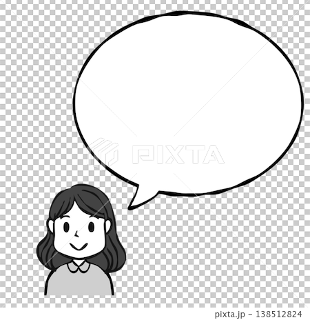 Speech bubble: Person, child, girl Speech bubble: Person, child, girl 138512824