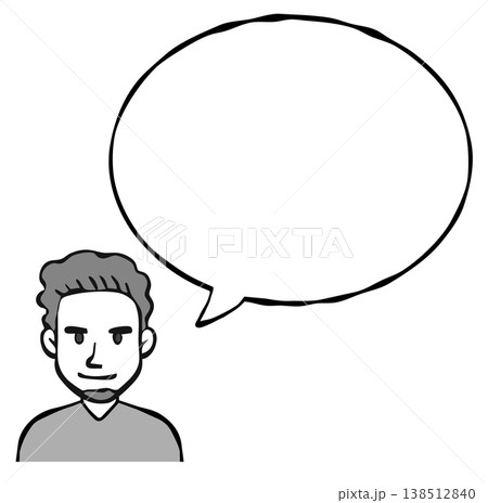 フキダシ　人物・男性・外国人・国籍 138512840