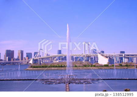 東京都 お台場海浜公園の噴水ショー アクアシンフォニー 東京都 お台場海浜公園の噴水ショー アクアシンフォニー 138512995