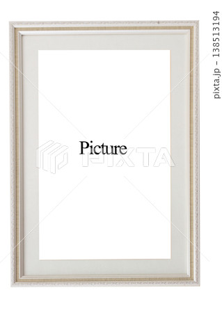 Picture frame against a white wall Picture frame against a white wall 138513194