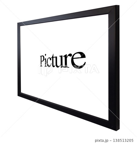 Picture frame against a white wall Picture frame against a white wall 138513205