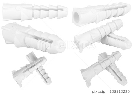 Anchor tool on a white background. plastic color white Anchor tool on a white background. plastic color white 138513220