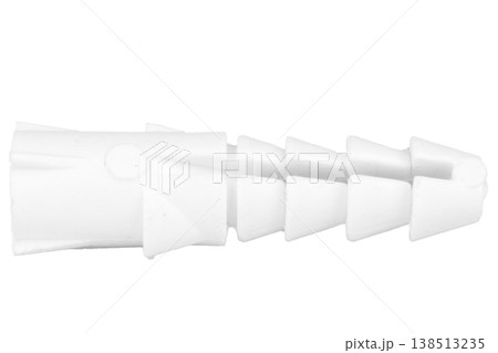 Anchor tool on a white background. plastic color white Anchor tool on a white background. plastic color white 138513235