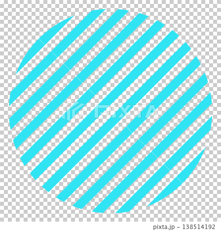 一個帶有淺藍色斜條紋的圓圈 138514192