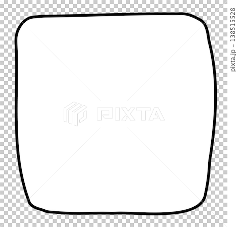Simple handwritten frame - rounded square Simple handwritten frame - rounded square 138515528