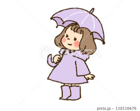 傘を持つ女の子 138516676
