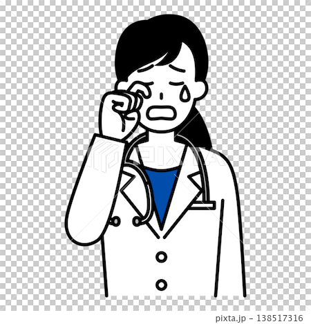 A crying female doctor 138517316