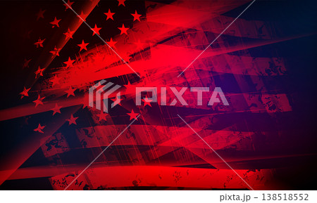 Independence Day. Abstract, elegant red background with stars and arrows Independence Day. Abstract, elegant red background with stars and arrows 138518552