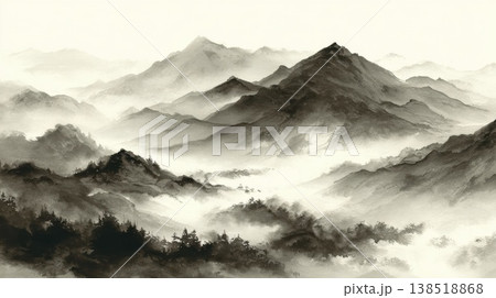 水墨画のイメージ 138518868