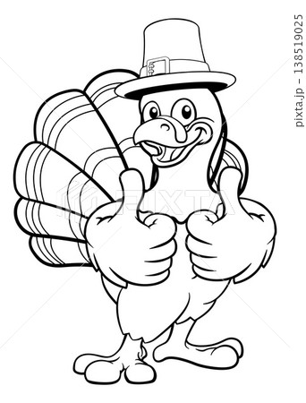 Turkey Thanksgiving Cartoon Bird Christmas Mascot 138519025