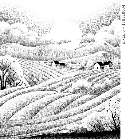 Fields Rolling Hills Farm Landscape Background Fields Rolling Hills Farm Landscape Background 138519034